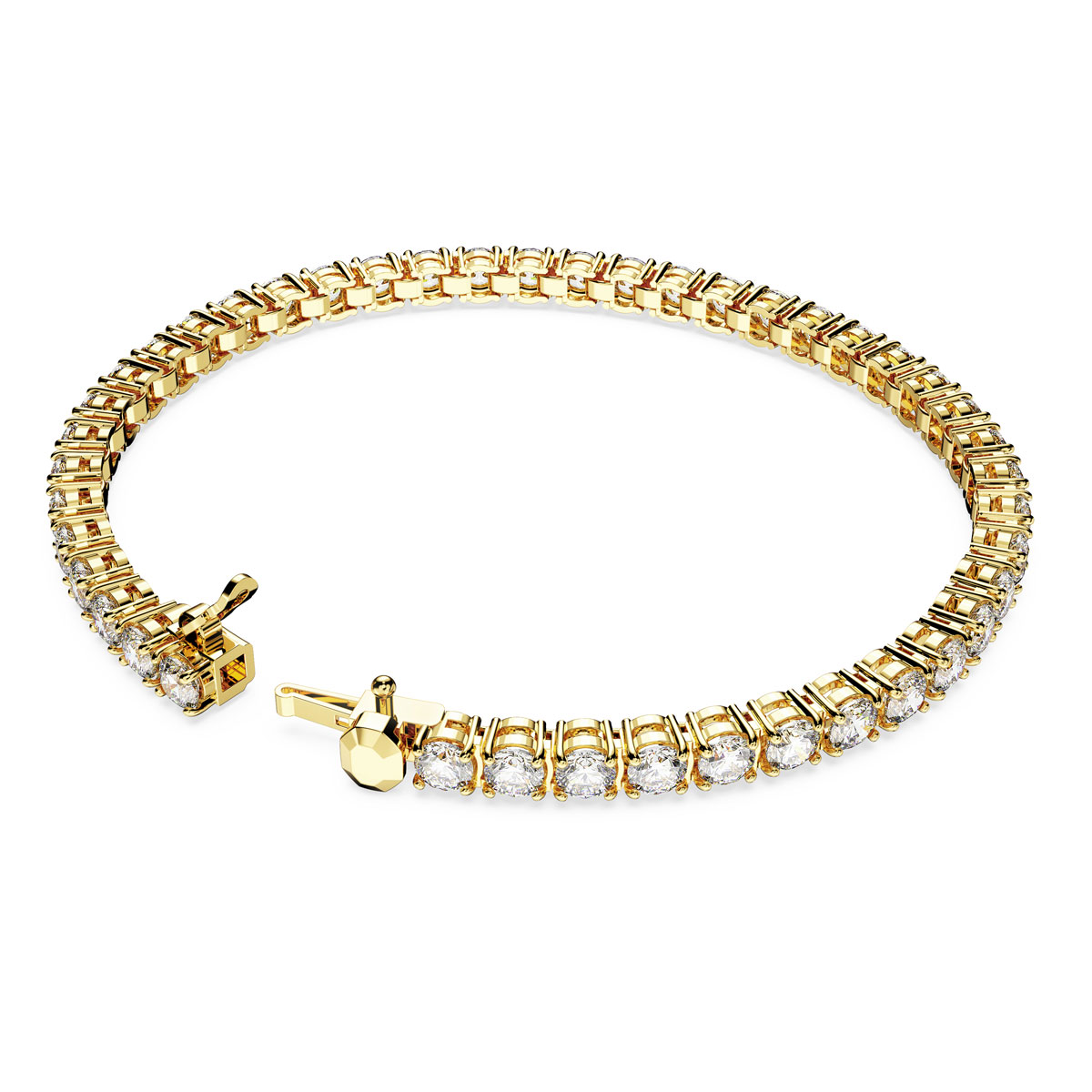 Swarovski Jewelry Bracelet Matrix, White, Gold S